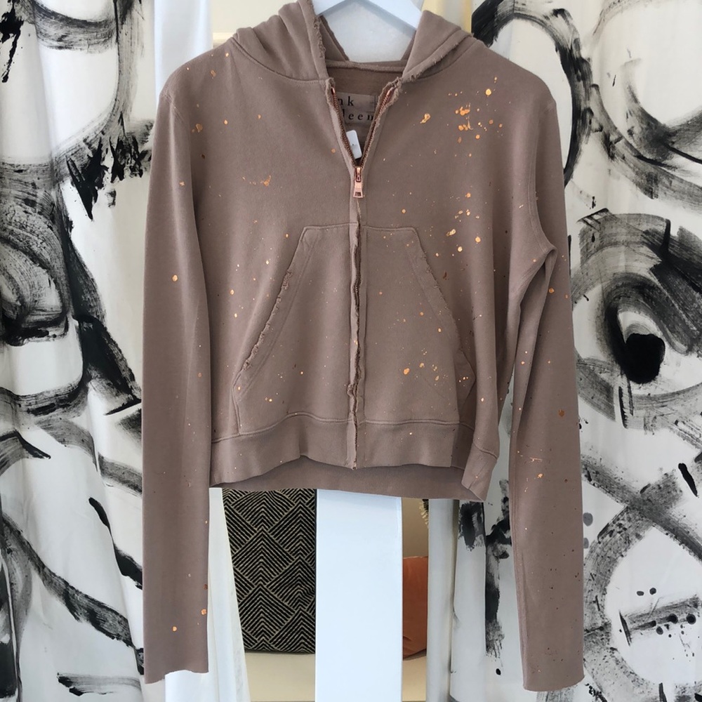 Frank and Eileen zip hoodie splatter